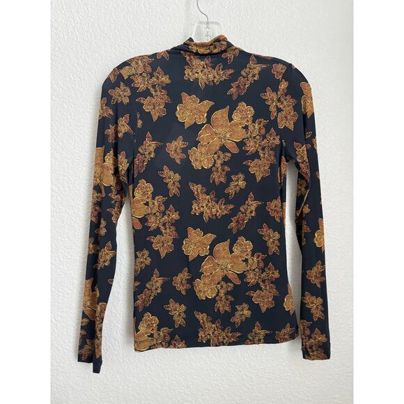 Ulla Johnson Aurelia Turtleneck Top in Onyx - Picture 3 of 12